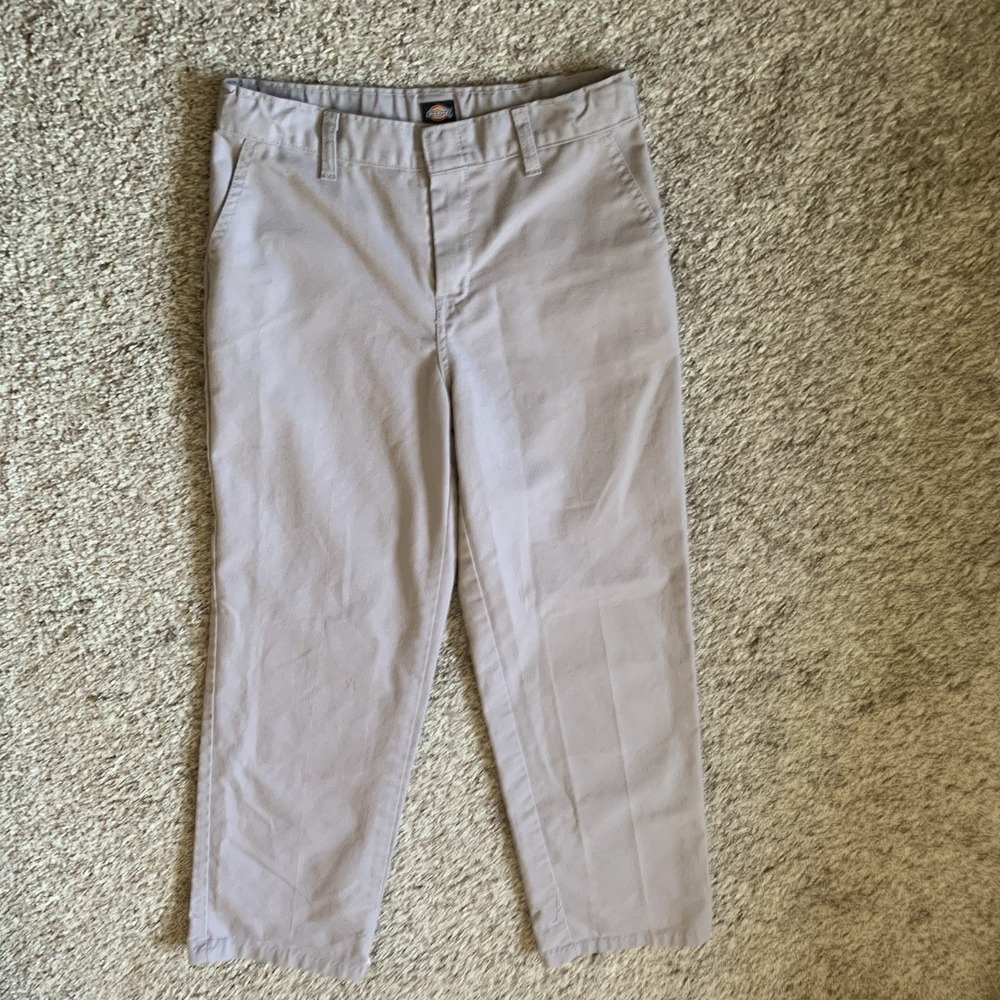 Dickies Pants Boys Size 14 28x29 Gray Adjustable Waist‎